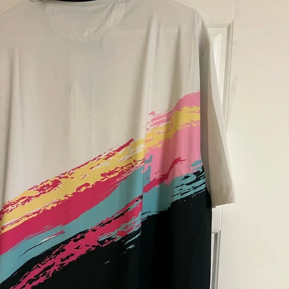 Chubbies Men's Performance Polo Shirt with White, Pink, and Blue Accents NWT XXL - Picture 7 of 12